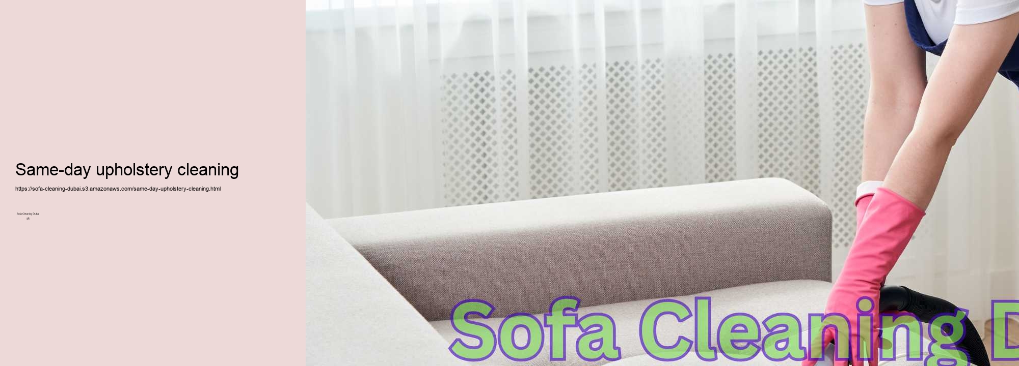 Same-day upholstery cleaning