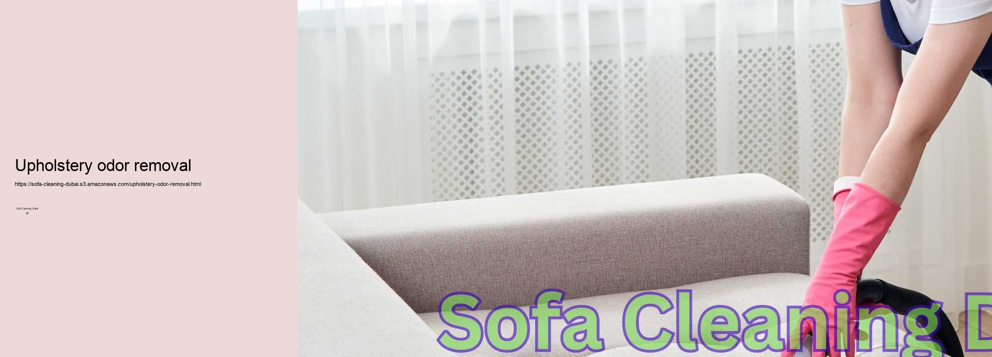 Upholstery odor removal